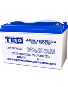 Acumulator AGM VRLA 12V 100A GEL  330 x 171 x 214mm T16 TED Battery Expert 